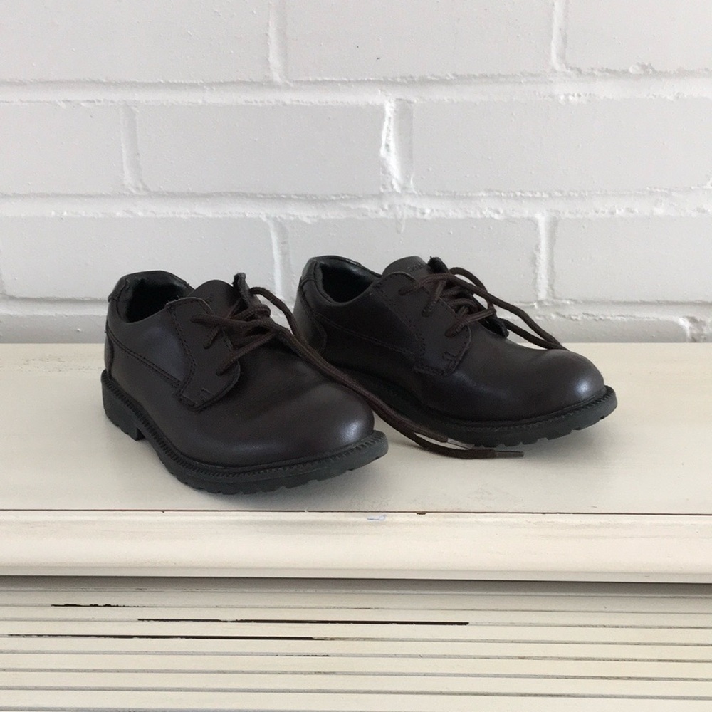 Classic Boys Taft Brown Leather Tie -Up Special Occasion Church Shoes Size 12.5W